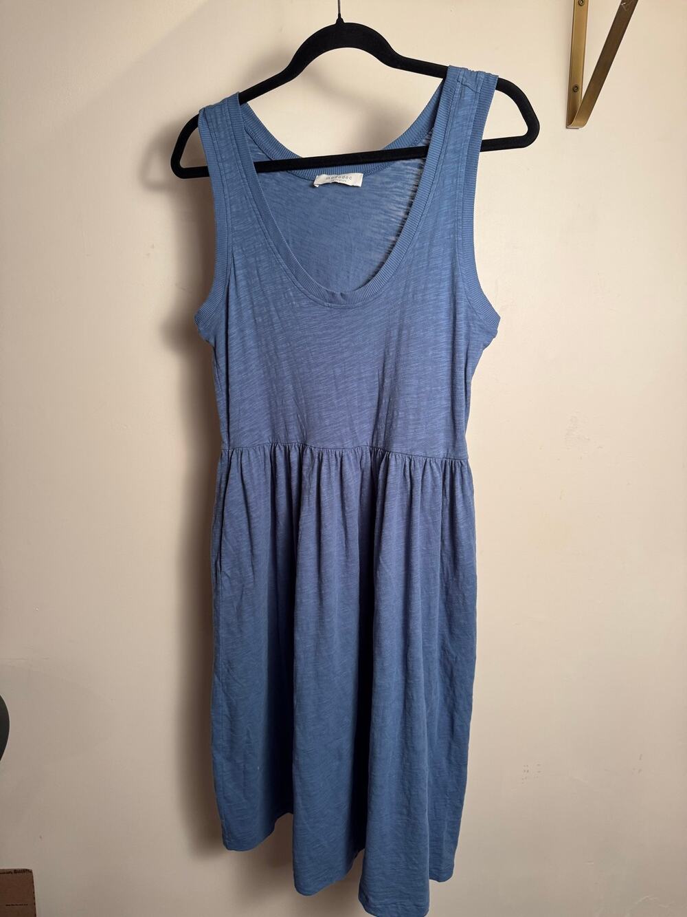MODODOC Ladies Small Soft Woven Blue Sleeveless Dress
